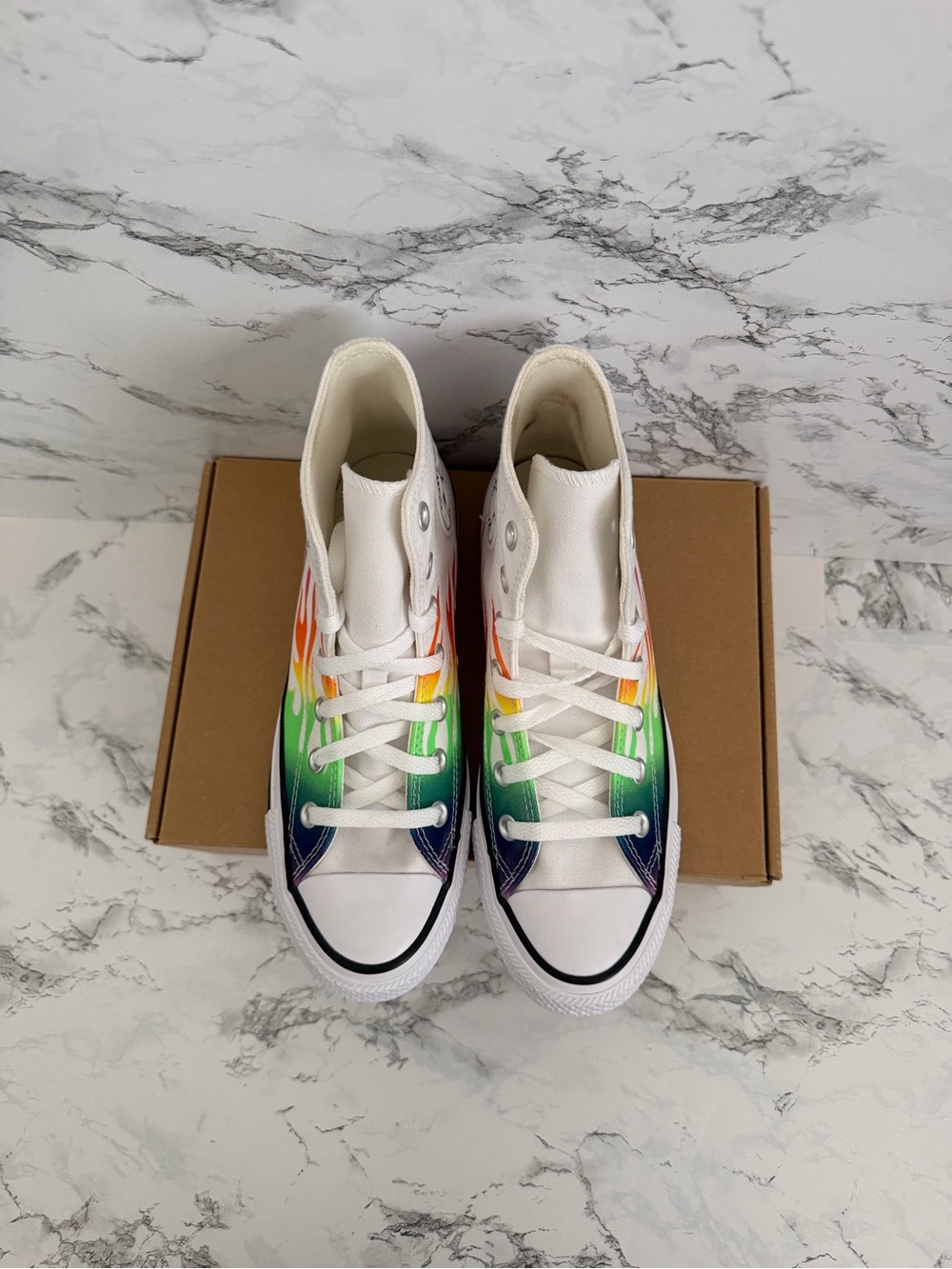 Converse Chuck Taylor All Star Pride Collection High Top Shoes Flames Size 7.5 - Picture 5 of 8